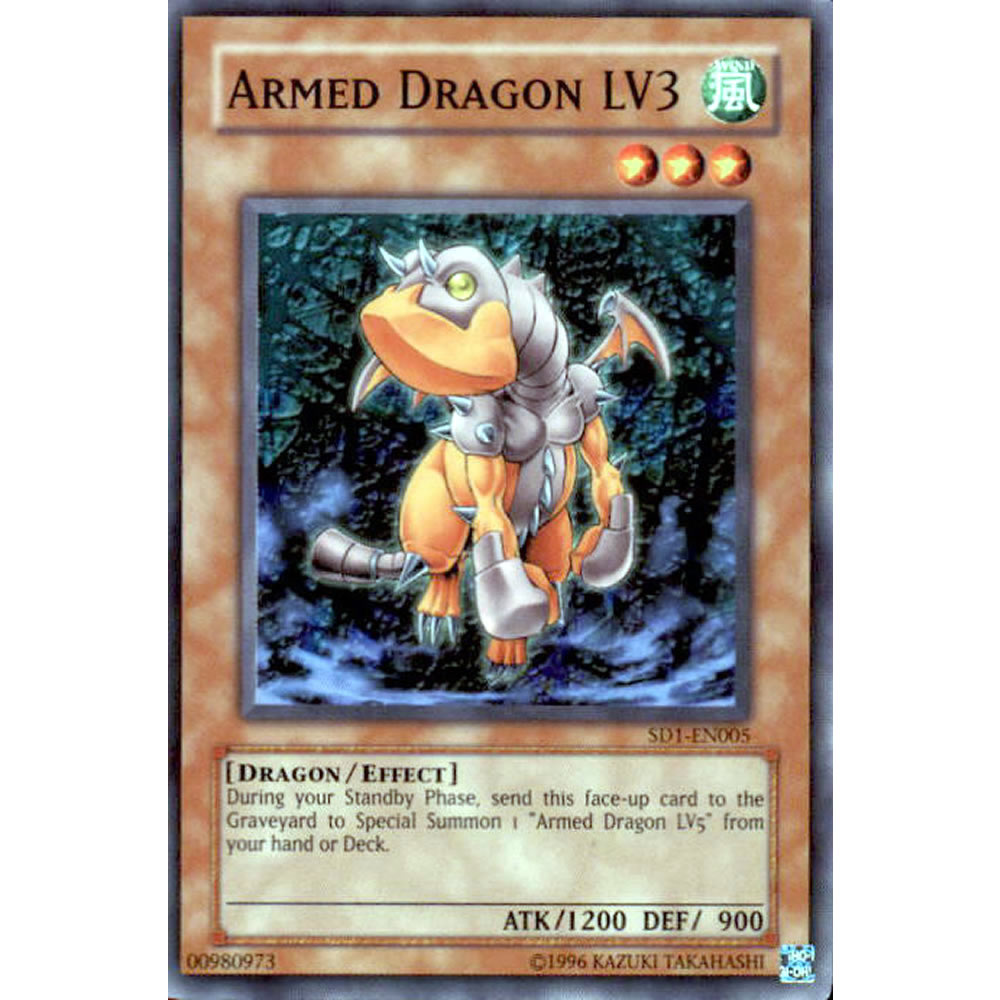 Armed Dragon LV3 SD1-EN005 Yu-Gi-Oh! Card from the Dragon's Roar Set