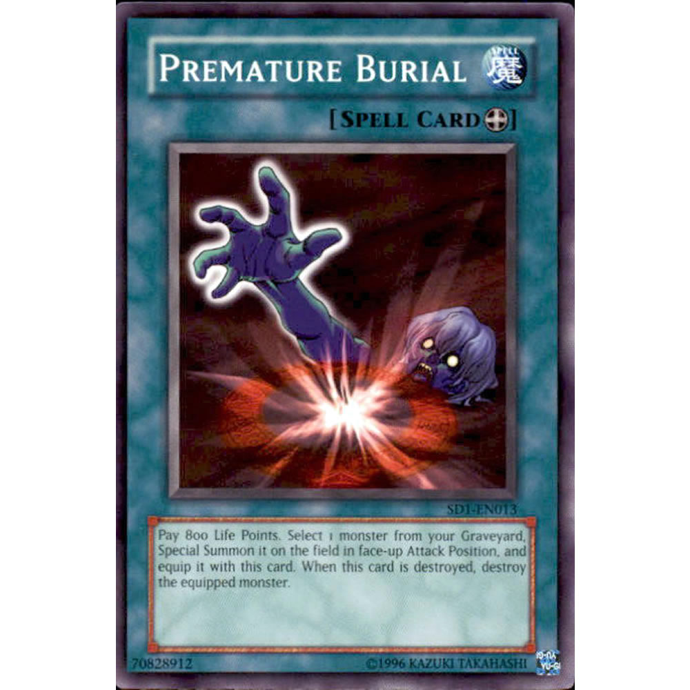 Premature Burial SD1-EN013 Yu-Gi-Oh! Card from the Dragon's Roar Set