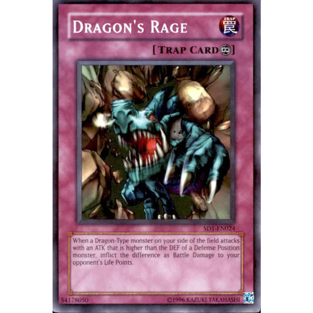 Dragon's Rage SD1-EN024 Yu-Gi-Oh! Card from the Dragon's Roar Set