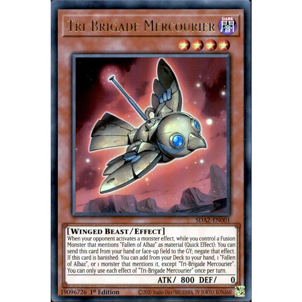 Tri-Brigade Mercourier SDAZ-EN001 Yu-Gi-Oh! Card from the Albaz Strike Set