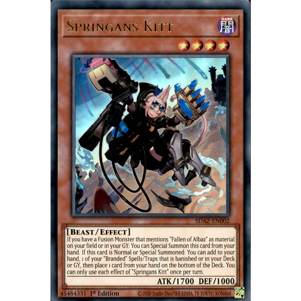 Springans Kitt SDAZ-EN002 Yu-Gi-Oh! Card from the Albaz Strike Set