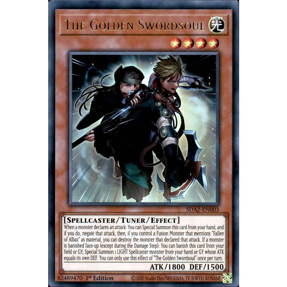 The Golden Swordsoul SDAZ-EN003 Yu-Gi-Oh! Card from the Albaz Strike Set