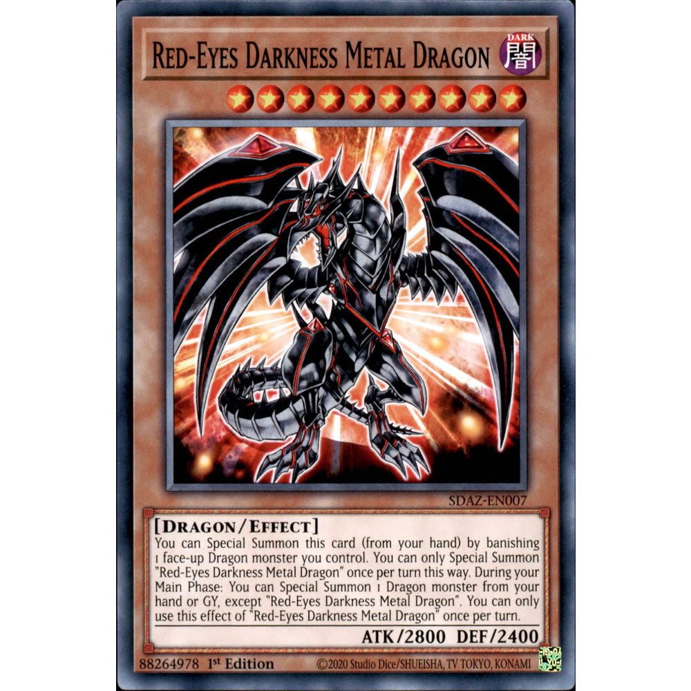 Red-Eyes Darkness Metal Dragon SDAZ-EN007 Yu-Gi-Oh! Card from the Albaz Strike Set
