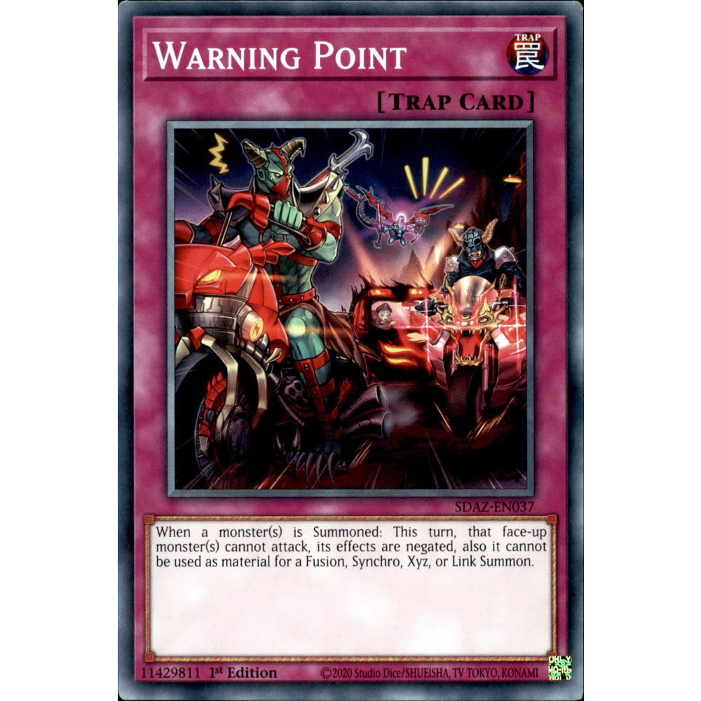 Warning Point SDAZ-EN037 Yu-Gi-Oh! Card from the Albaz Strike Set