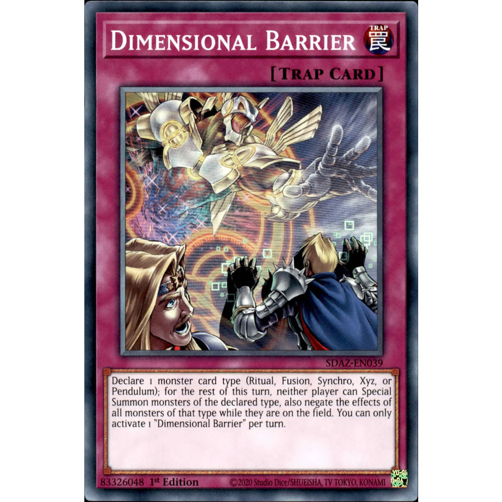 Dimensional Barrier SDAZ-EN039 Yu-Gi-Oh! Card from the Albaz Strike Set