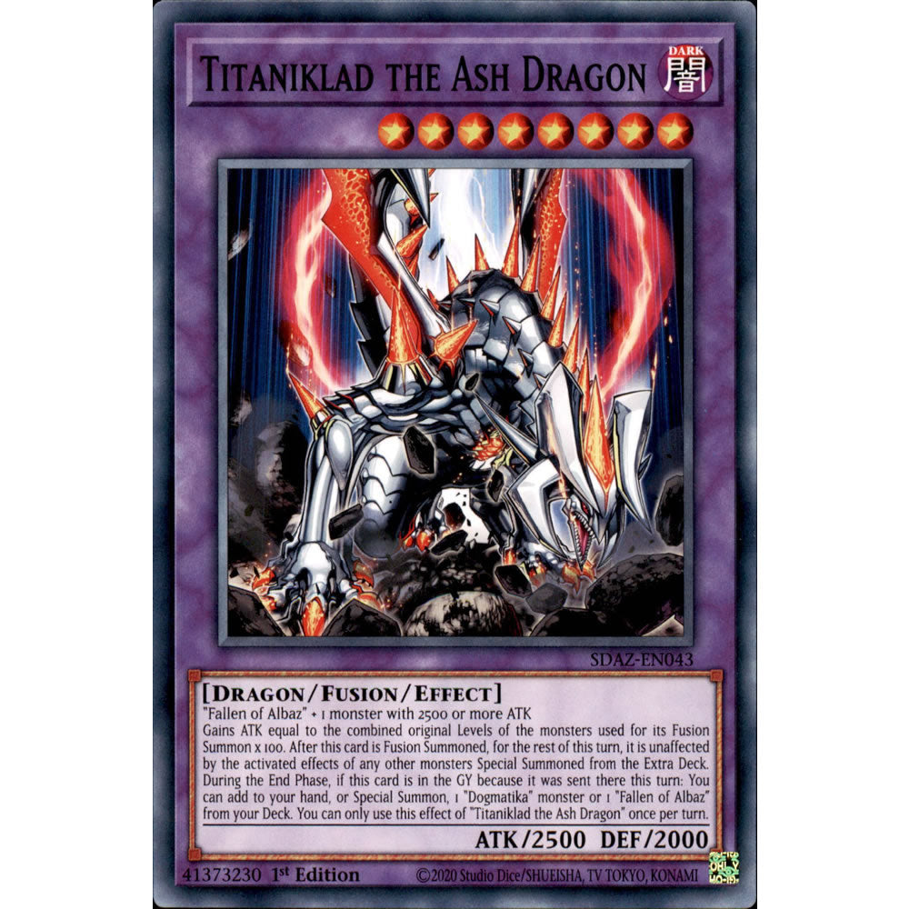 Titaniklad the Ash Dragon SDAZ-EN043 Yu-Gi-Oh! Card from the Albaz Strike Set