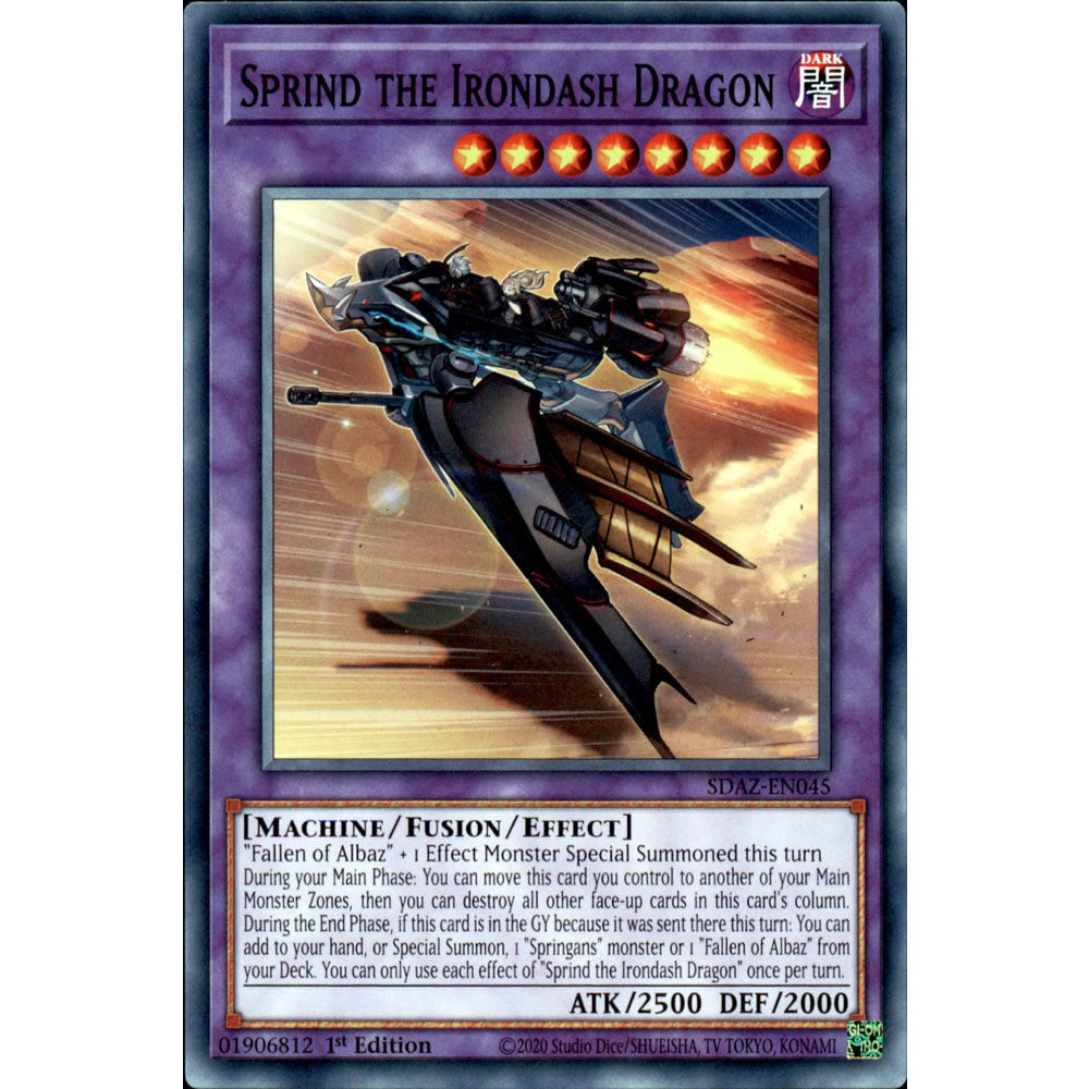 Sprind the Irondash Dragon SDAZ-EN045 Yu-Gi-Oh! Card from the Albaz Strike Set