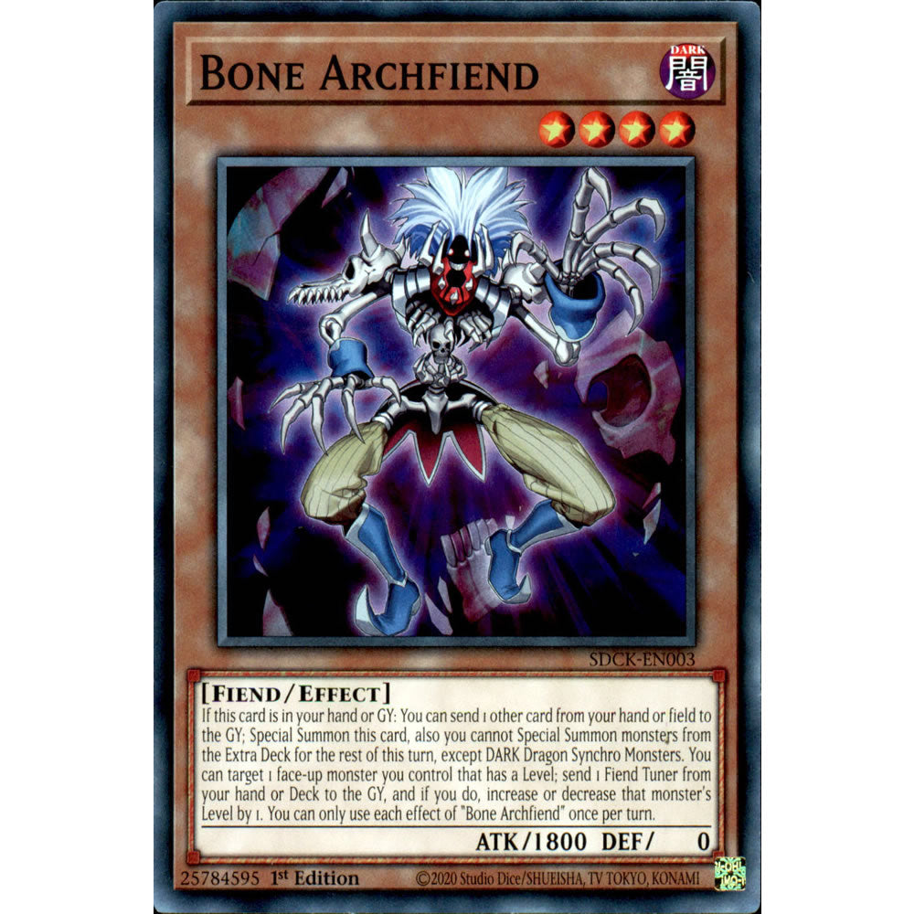 Bone Archfiend SDCK-EN003 Yu-Gi-Oh! Card from the The Crimson King Set