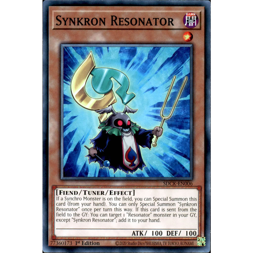 Synkron Resonator SDCK-EN006 Yu-Gi-Oh! Card from the The Crimson King Set