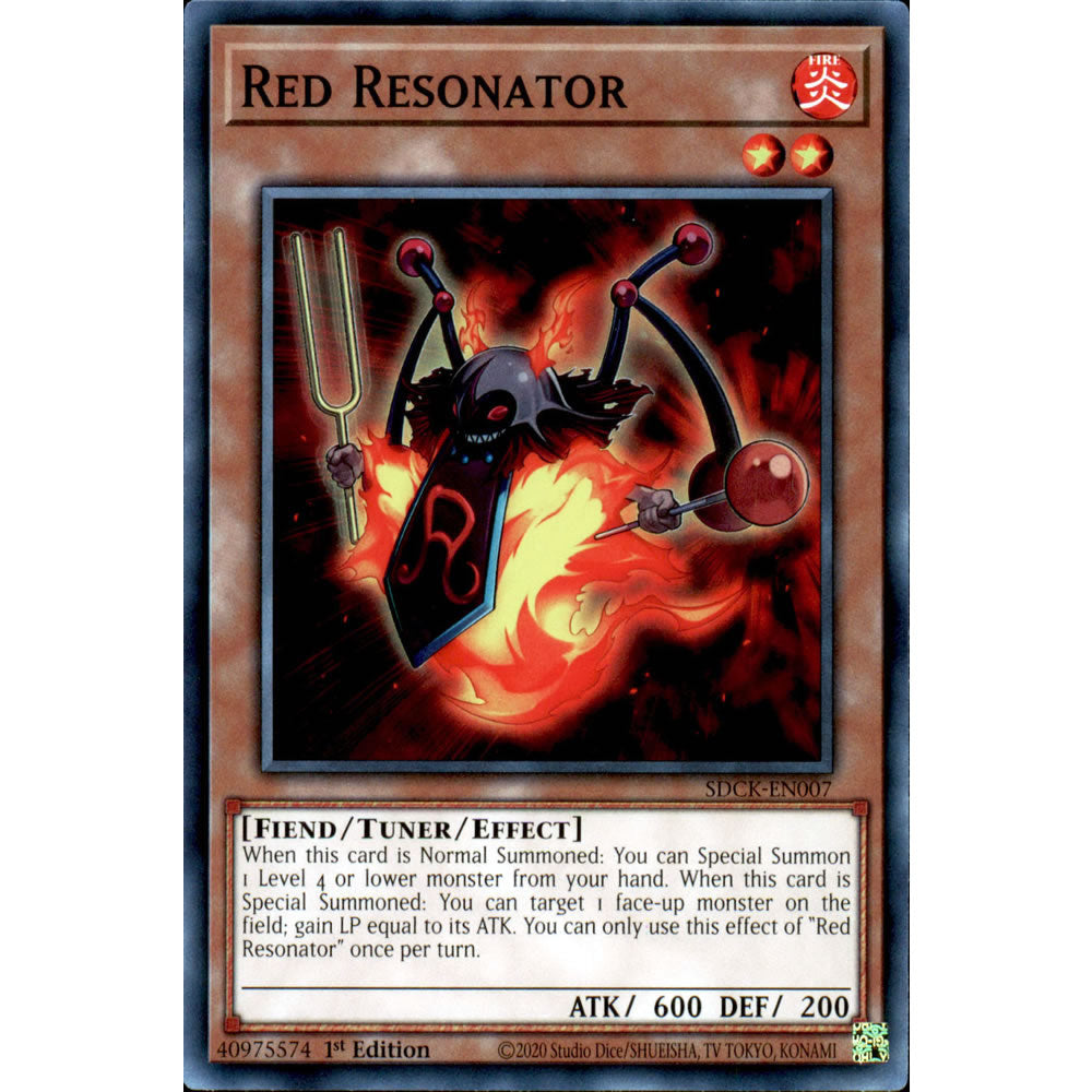 Red Resonator SDCK-EN007 Yu-Gi-Oh! Card from the The Crimson King Set