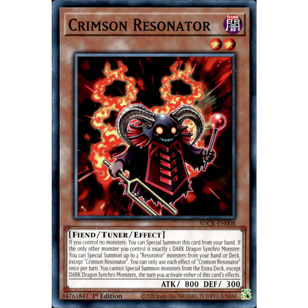 Crimson Resonator SDCK-EN008 Yu-Gi-Oh! Card from the The Crimson King Set