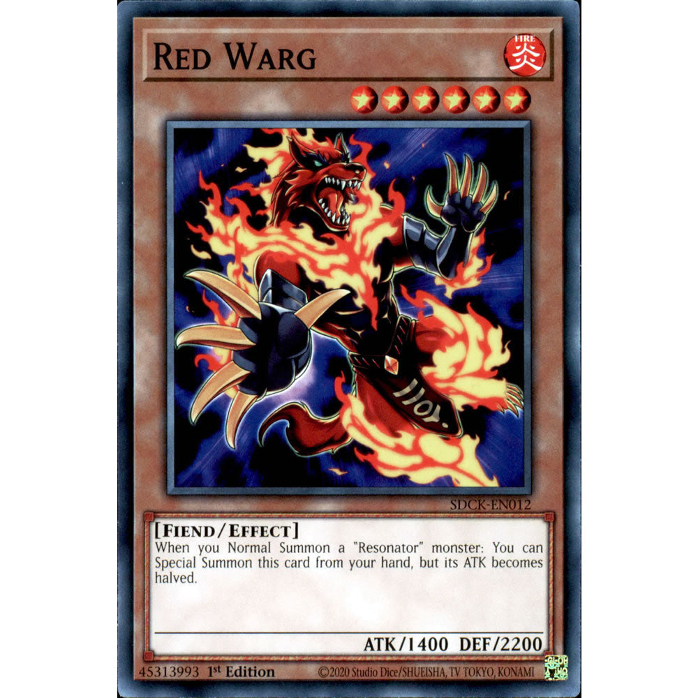 Red Warg SDCK-EN012 Yu-Gi-Oh! Card from the The Crimson King Set