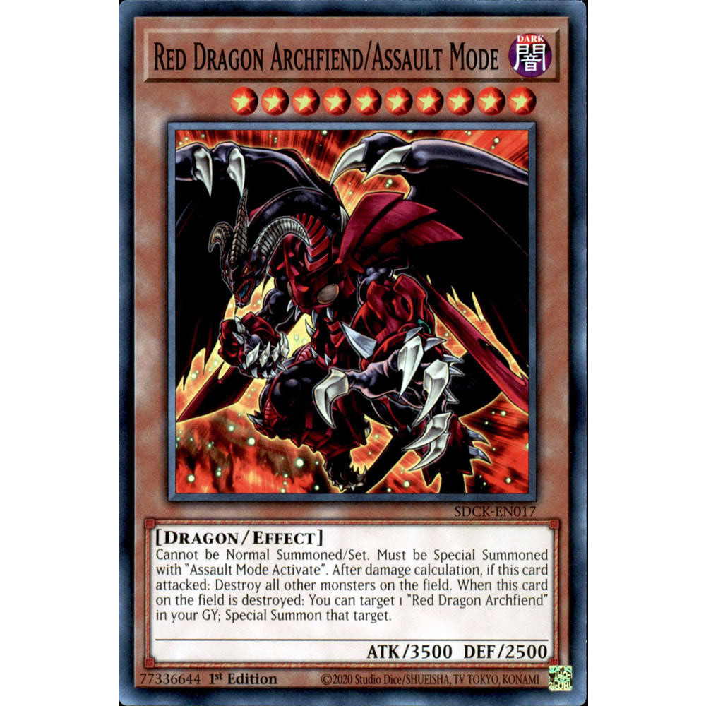 Red Dragon Archfiend/Assault Mode SDCK-EN017 Yu-Gi-Oh! Card from the The Crimson King Set