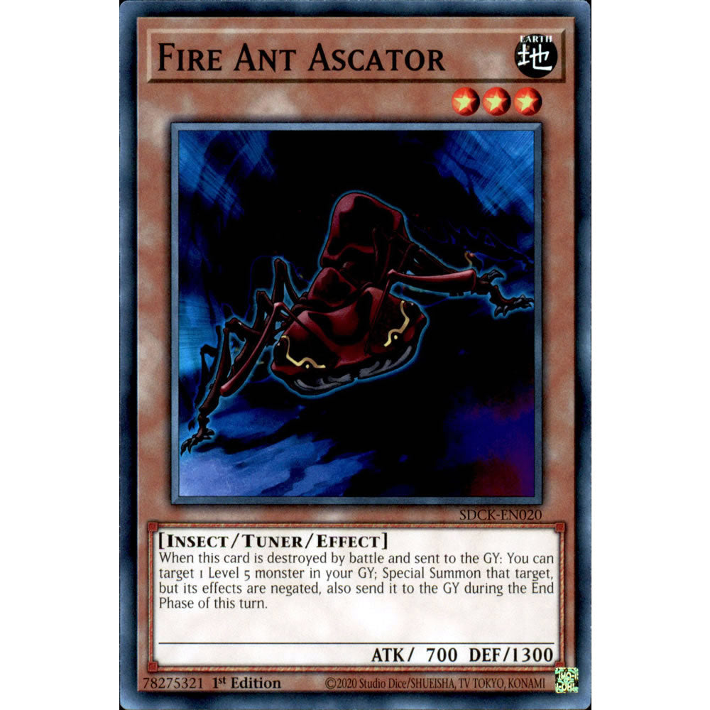 Fire Ant Ascator SDCK-EN020 Yu-Gi-Oh! Card from the The Crimson King Set