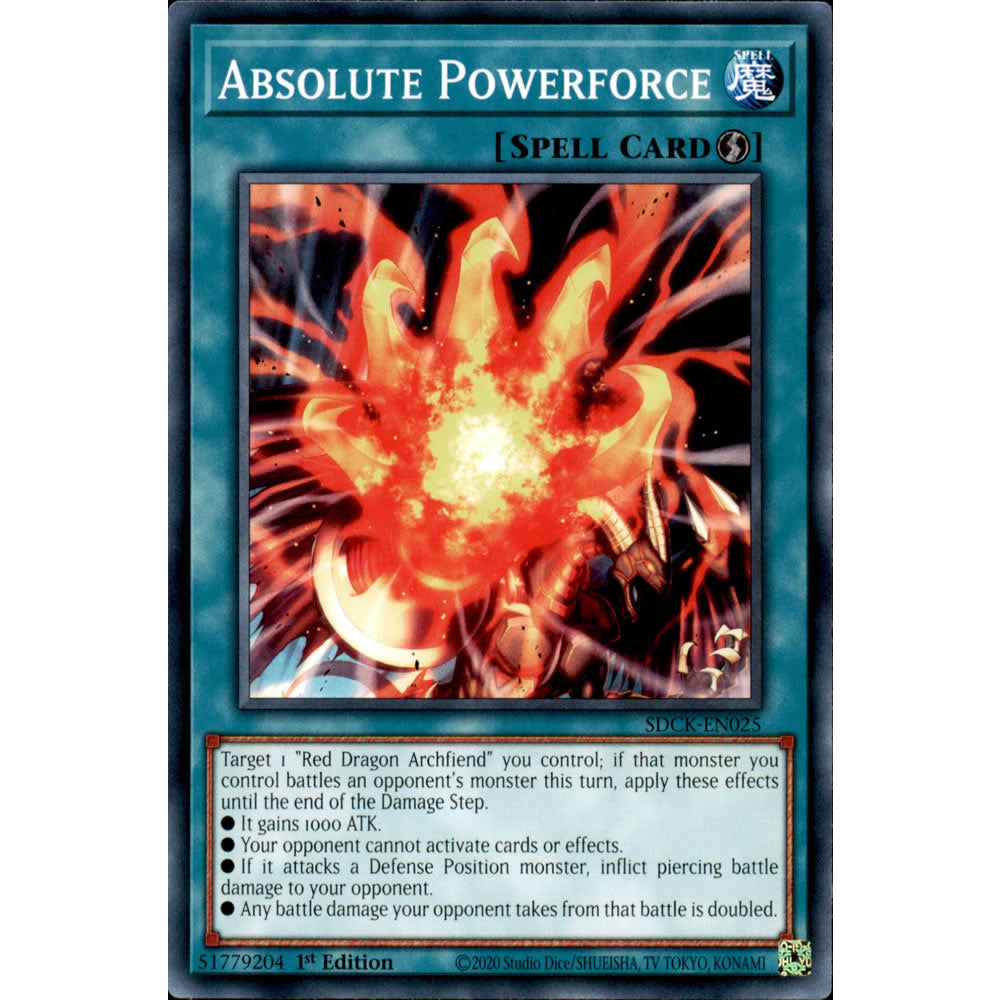 Absolute Powerforce SDCK-EN025 Yu-Gi-Oh! Card from the The Crimson King Set