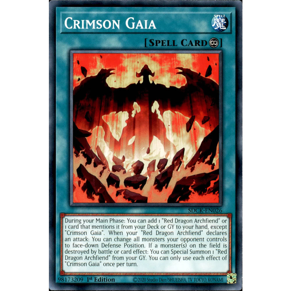 Crimson Gaia SDCK-EN026 Yu-Gi-Oh! Card from the The Crimson King Set