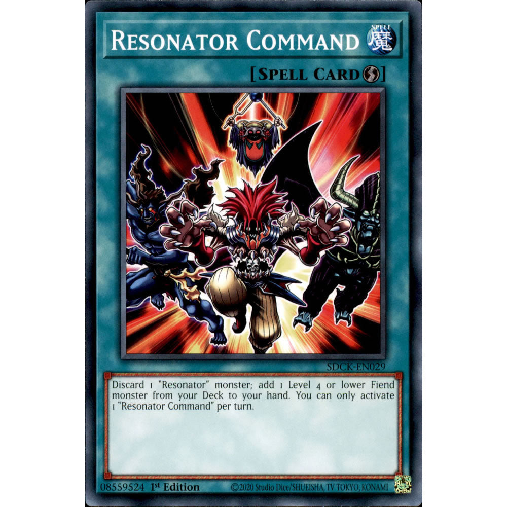 Resonator Command SDCK-EN029 Yu-Gi-Oh! Card from the The Crimson King Set