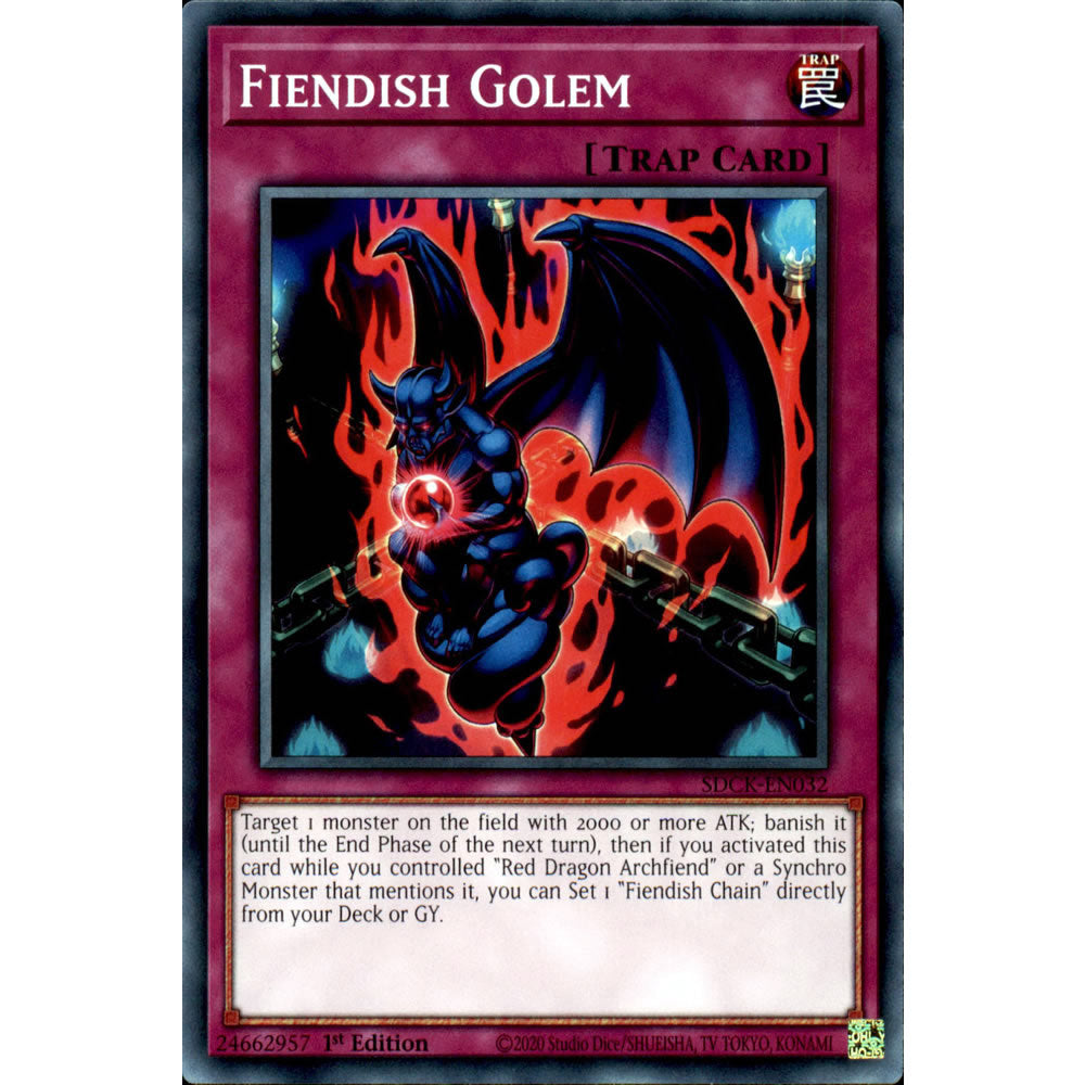 Fiendish Golem SDCK-EN032 Yu-Gi-Oh! Card from the The Crimson King Set