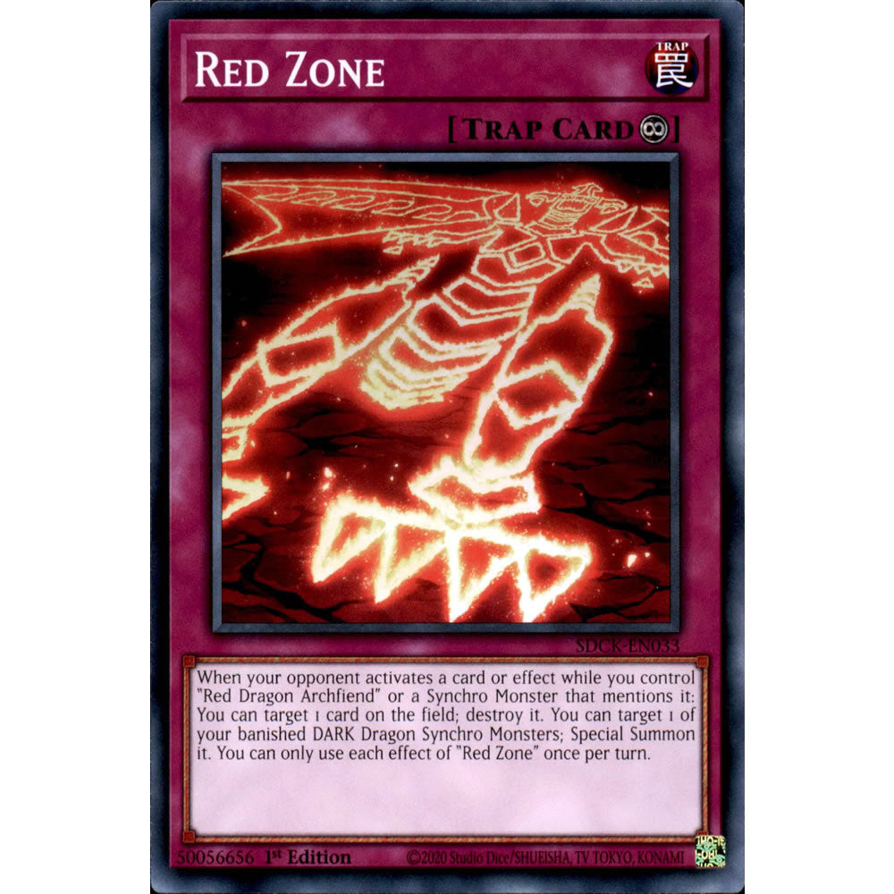 Red Zone SDCK-EN033 Yu-Gi-Oh! Card from the The Crimson King Set