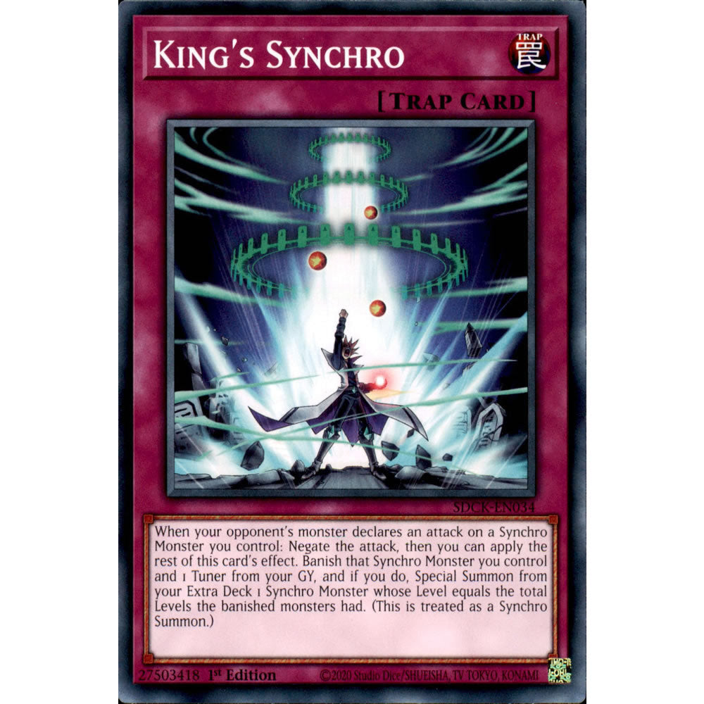 King's Synchro SDCK-EN034 Yu-Gi-Oh! Card from the The Crimson King Set