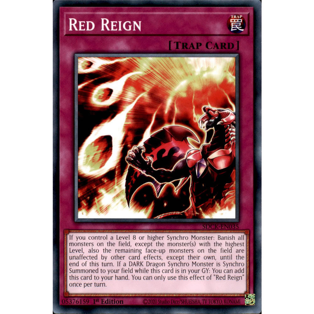 Red Reign SDCK-EN035 Yu-Gi-Oh! Card from the The Crimson King Set