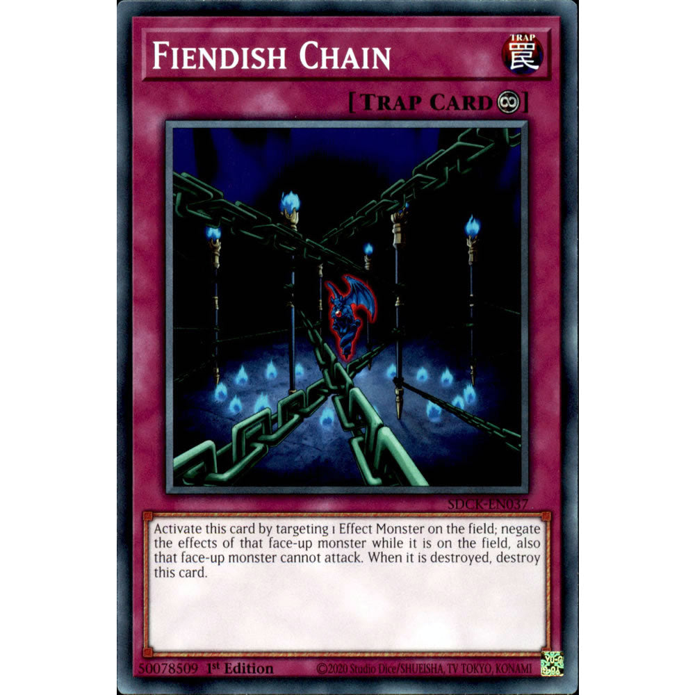 Fiendish Chain SDCK-EN037 Yu-Gi-Oh! Card from the The Crimson King Set