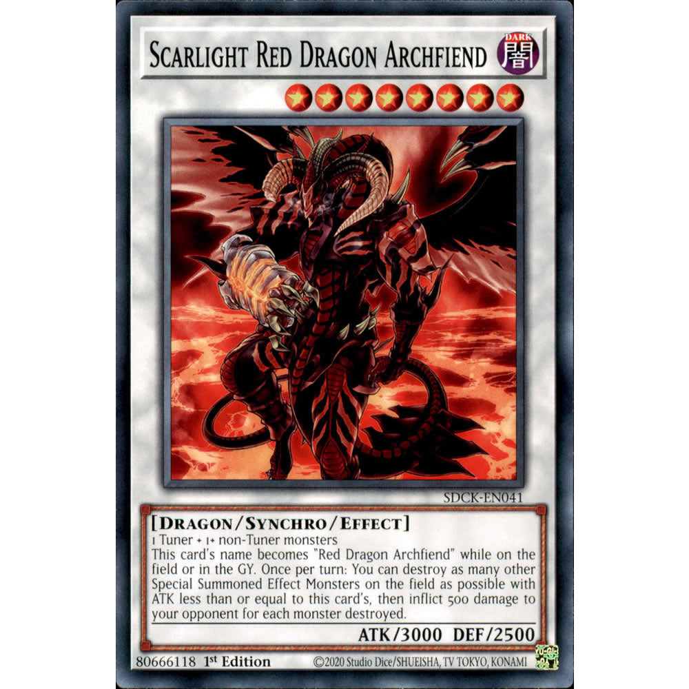 Scarlight Red Dragon Archfiend SDCK-EN041 Yu-Gi-Oh! Card from the The Crimson King Set