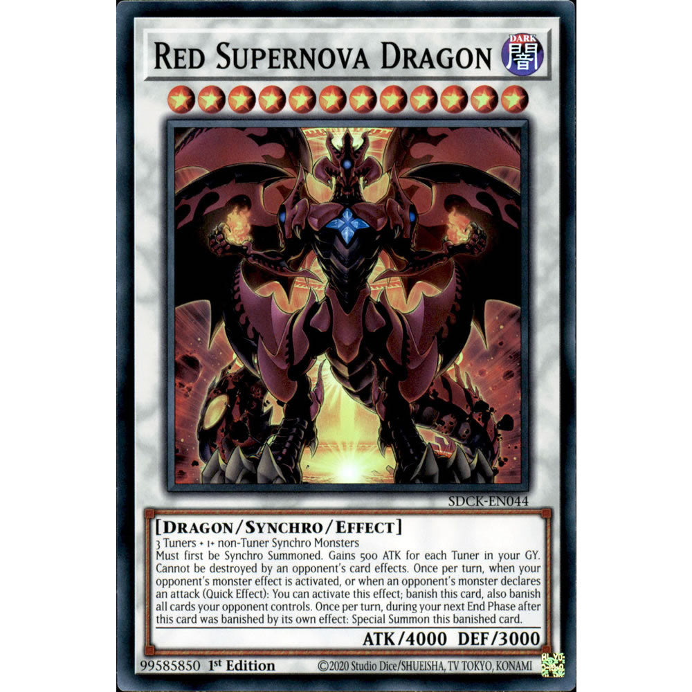Red Supernova Dragon SDCK-EN044 Yu-Gi-Oh! Card from the The Crimson King Set