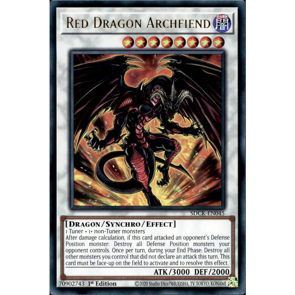 Red Dragon Archfiend SDCK-EN045 Yu-Gi-Oh! Card from the The Crimson King Set
