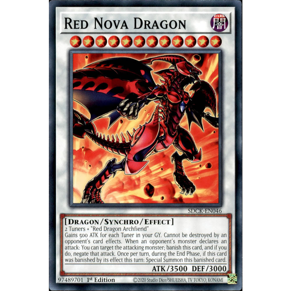 Red Nova Dragon SDCK-EN046 Yu-Gi-Oh! Card from the The Crimson King Set