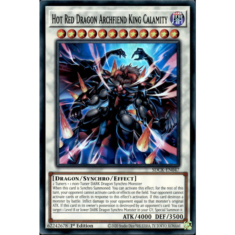 Hot Red Dragon Archfiend King Calamity SDCK-EN047 Yu-Gi-Oh! Card from the The Crimson King Set