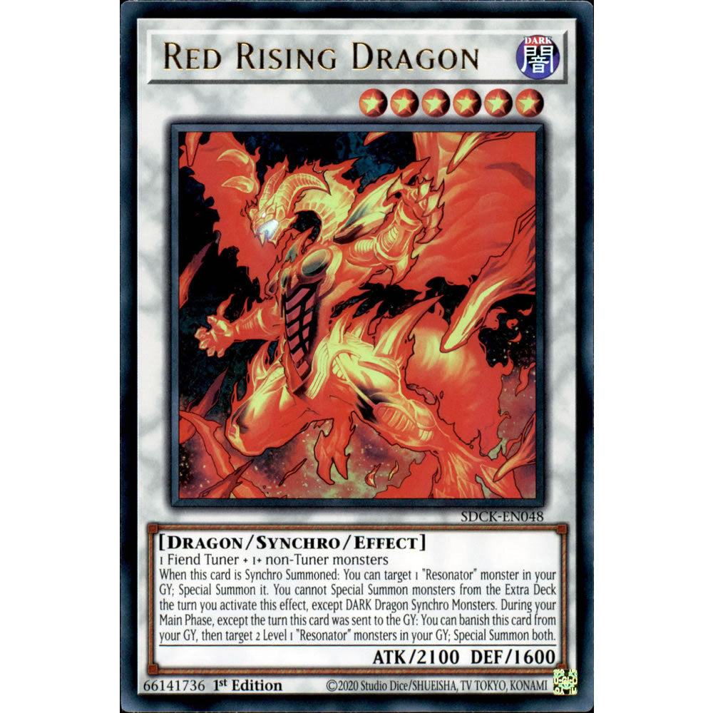 Red Rising Dragon SDCK-EN048 Yu-Gi-Oh! Card from the The Crimson King Set