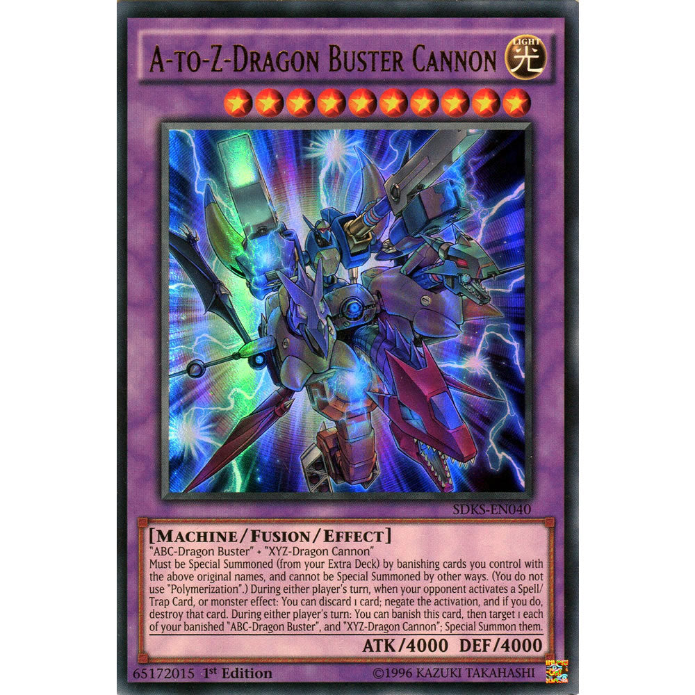 A-to-Z-Dragon Buster Cannon SDKS-EN040 Yu-Gi-Oh! Card from the Seto Kaiba Set