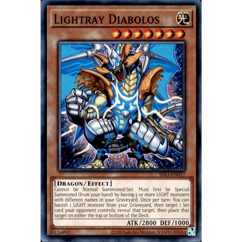 Lightray Diabolos SDLI-EN017 Yu-Gi-Oh! Card from the Realm of Light Set