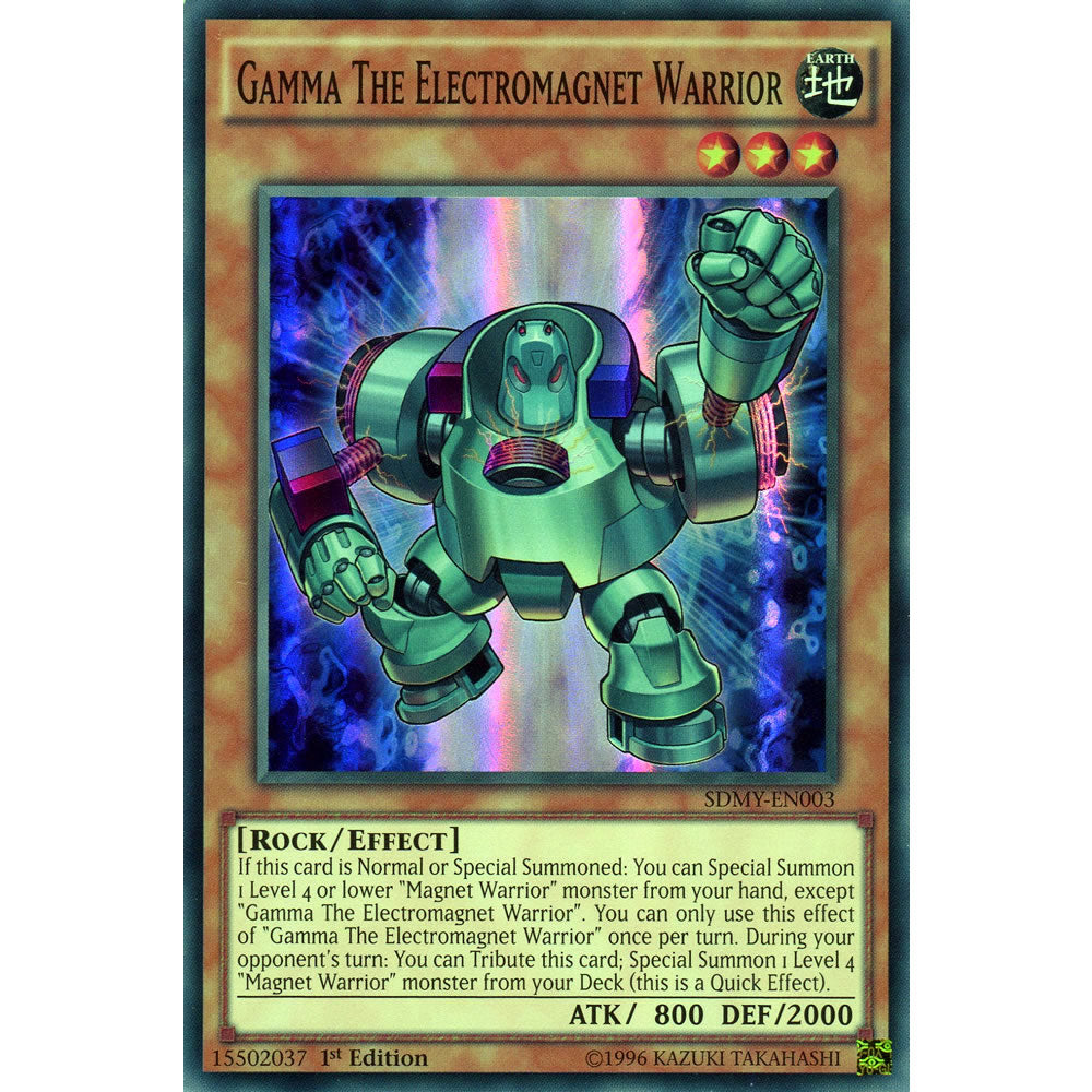 Gamma The Electromagnet Warrior SDMY-EN003 Yu-Gi-Oh! Card from the Yugi Muto Set