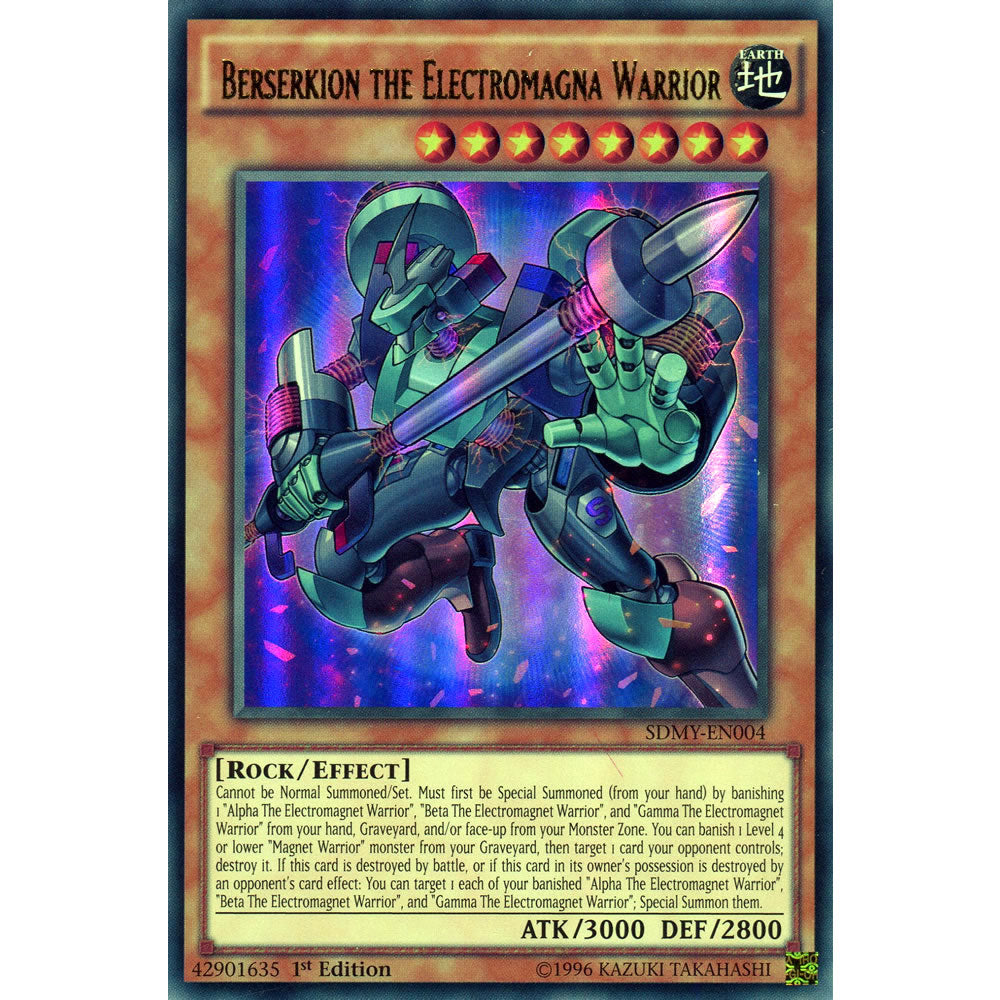 Berserkion the Electromagna Warrior SDMY-EN004 Yu-Gi-Oh! Card from the Yugi Muto Set