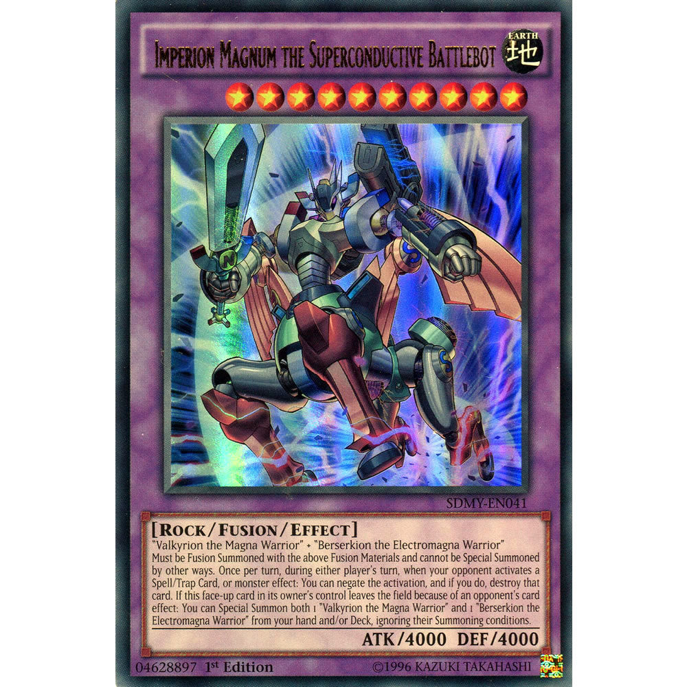Imperion Magnum the Superconductive Battlebot SDMY-EN041 Yu-Gi-Oh! Card from the Yugi Muto Set