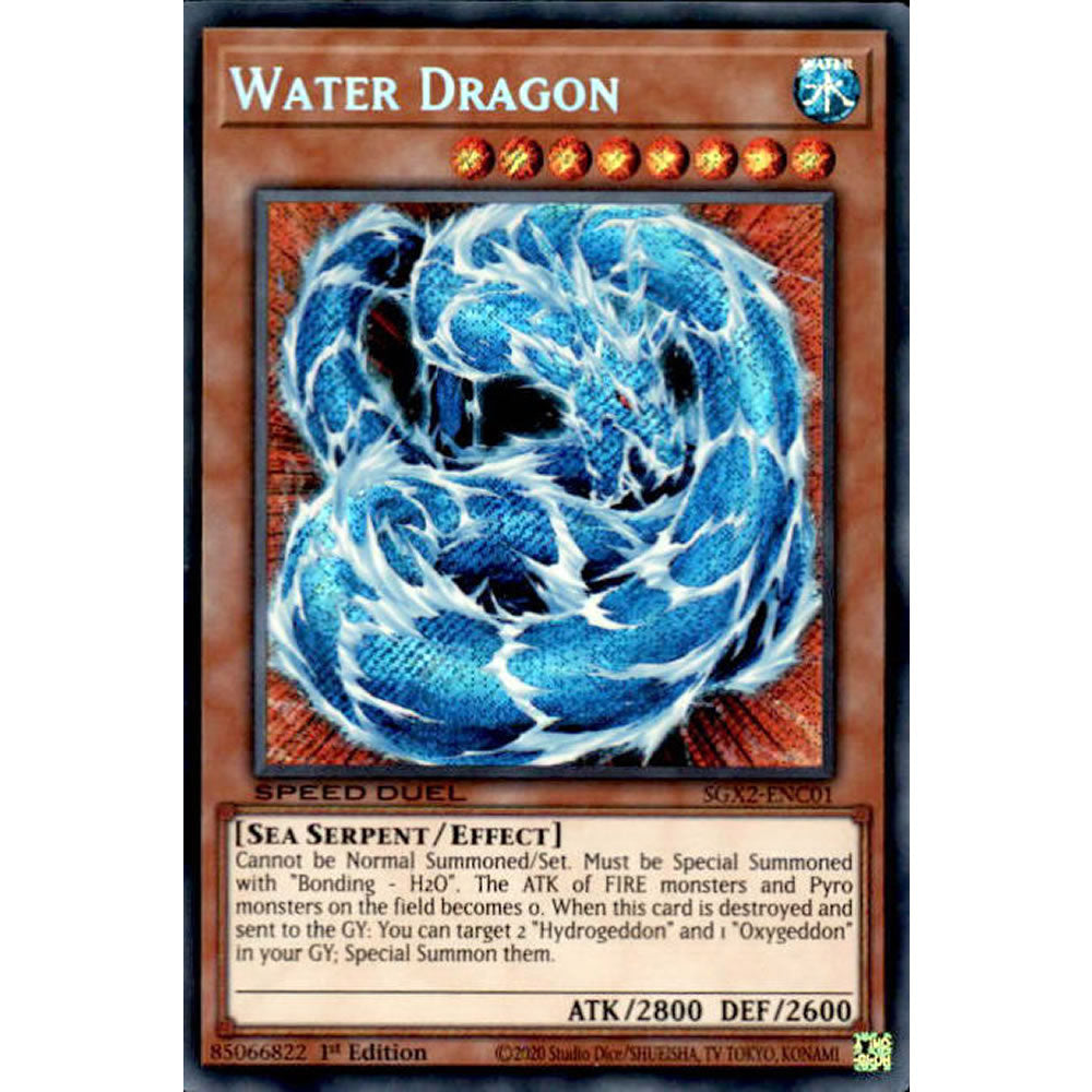 Water Dragon SGX2-ENC01 Yu-Gi-Oh! Card from the Speed Duel GX: Midterm Paradox Set