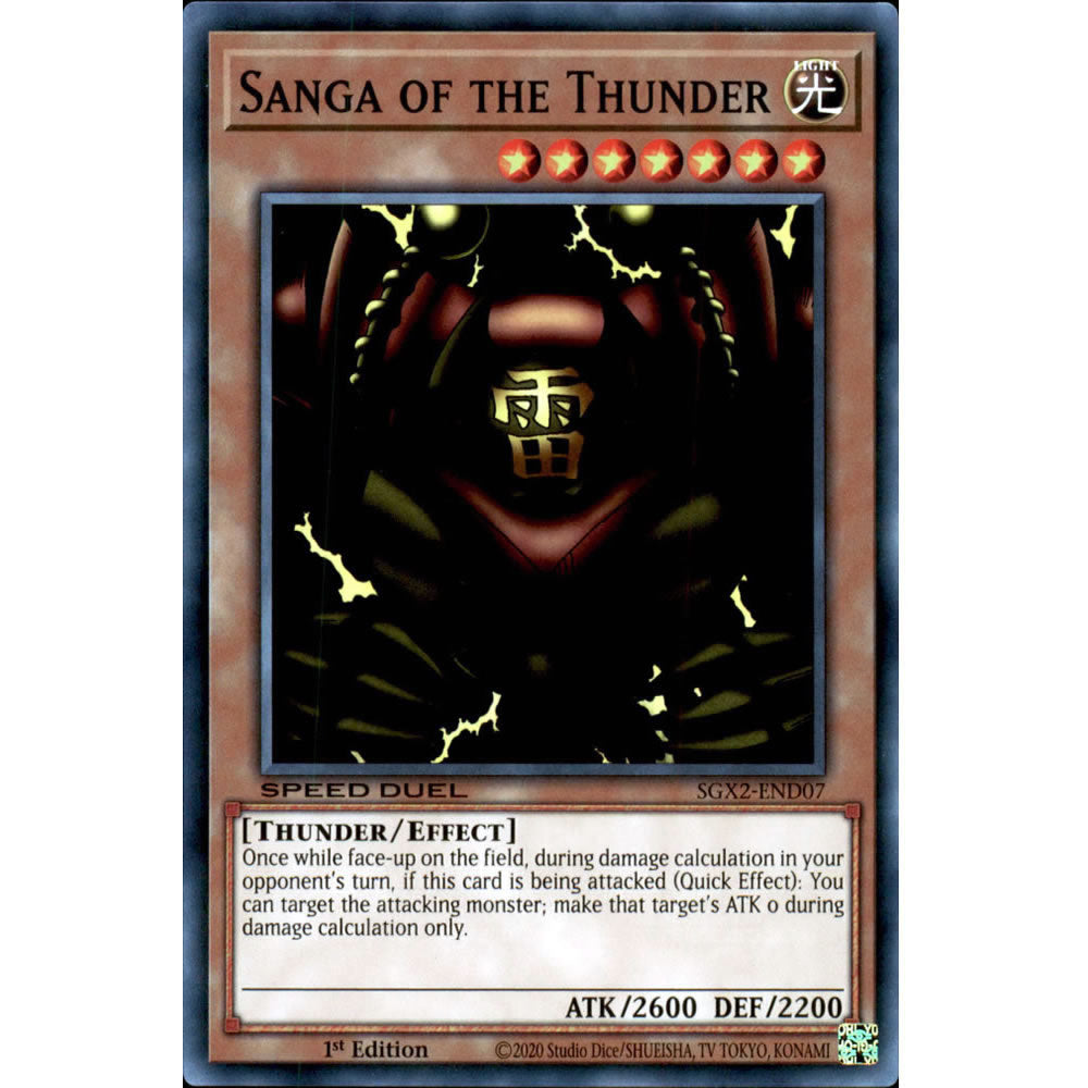 Sanga of the Thunder SGX2-END07 Yu-Gi-Oh! Card from the Speed Duel GX: Midterm Paradox Set
