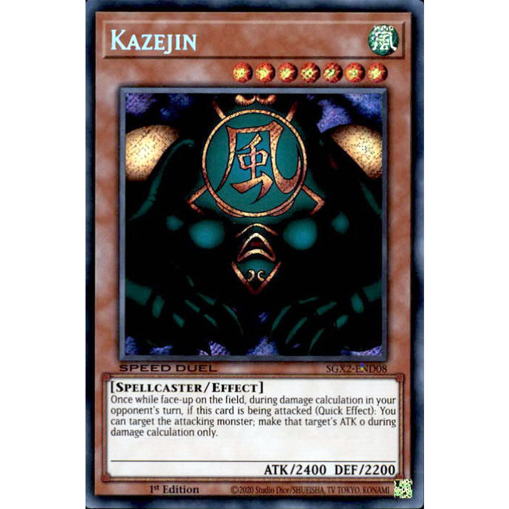 Kazejin SGX2-END08 Yu-Gi-Oh! Card from the Speed Duel GX: Midterm Paradox Set