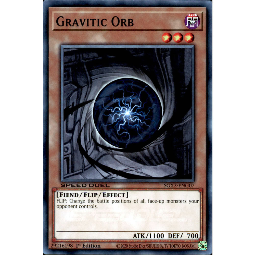 Gravitic Orb SGX3-ENG07 Yu-Gi-Oh! Card from the Speed Duel GX: Duelists of Shadows Set