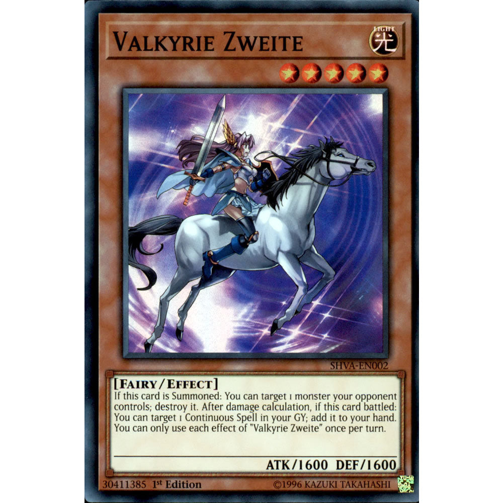 Valkyrie Zweite SHVA-EN002 Yu-Gi-Oh! Card from the Shadows in Valhalla Set