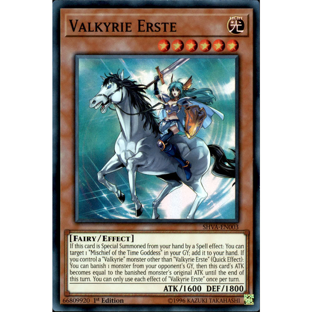 Valkyrie Erste SHVA-EN003 Yu-Gi-Oh! Card from the Shadows in Valhalla Set