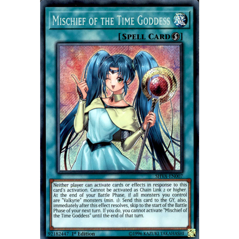 Mischief of the Time Goddess SHVA-EN007 Yu-Gi-Oh! Card from the Shadows in Valhalla Set
