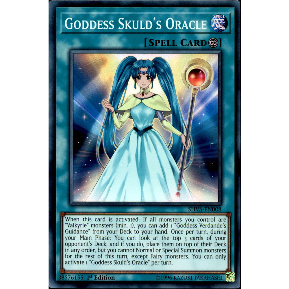 Goddess Skuld's Oracle SHVA-EN008 Yu-Gi-Oh! Card from the Shadows in Valhalla Set