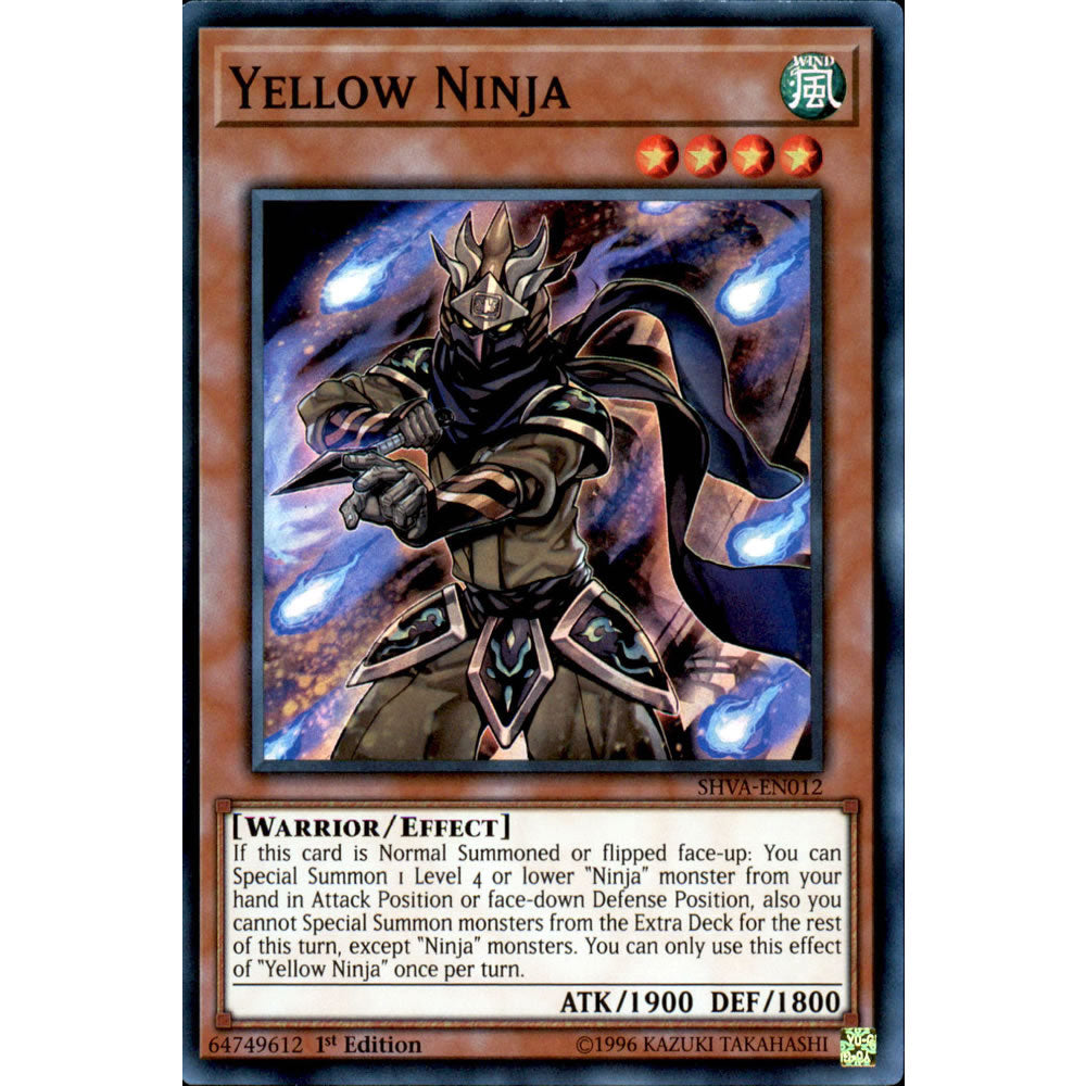 Yellow Ninja SHVA-EN012 Yu-Gi-Oh! Card from the Shadows in Valhalla Set