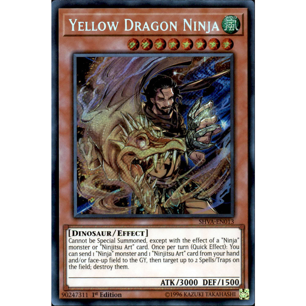 Yellow Dragon Ninja SHVA-EN013 Yu-Gi-Oh! Card from the Shadows in Valhalla Set