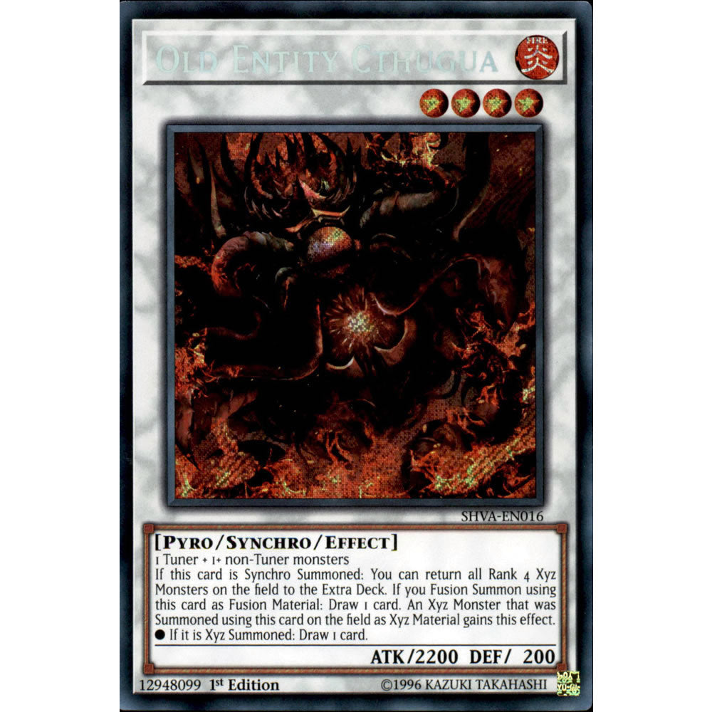 Old Entity Chthugua SHVA-EN016 Yu-Gi-Oh! Card from the Shadows in Valhalla Set