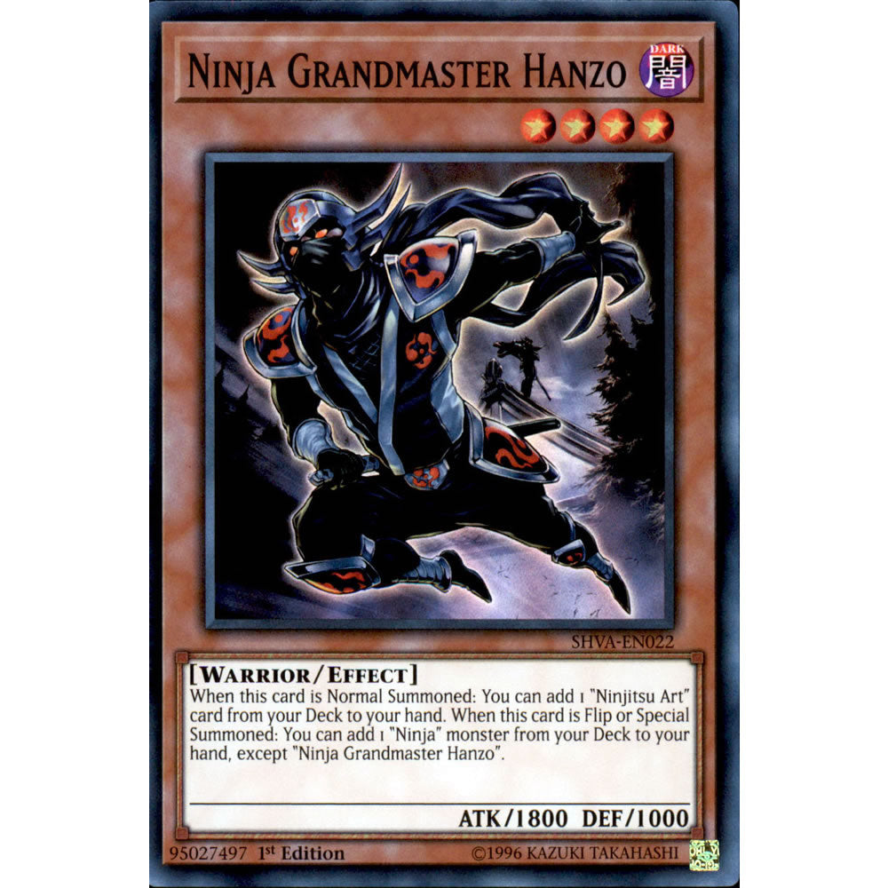 Ninja Grandmaster Hanzo SHVA-EN022 Yu-Gi-Oh! Card from the Shadows in Valhalla Set