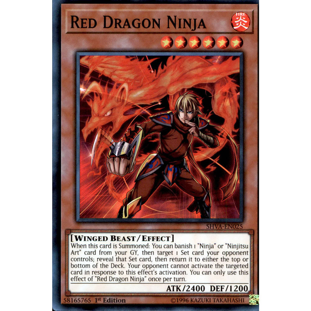 Red Dragon Ninja SHVA-EN025 Yu-Gi-Oh! Card from the Shadows in Valhalla Set